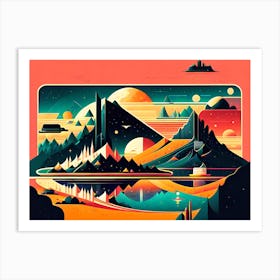 Space Landscape 1 Art Print