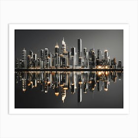 Cityscape At Night 4 Art Print