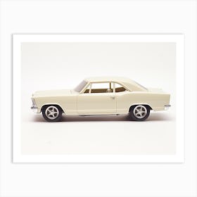 Toy Car 68 Chevy Nova White Art Print