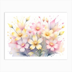 Watercolor Flowers 12 Art Print