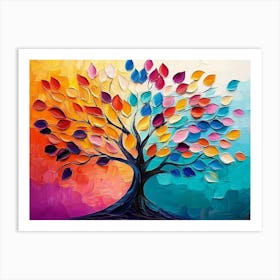 Elegant Colorful Tree of Life Art Print