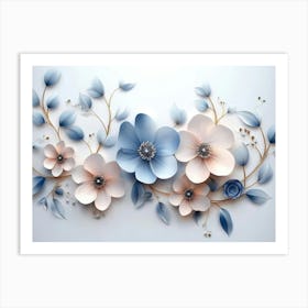 Paper Flowers 111 Art Print