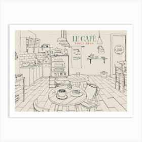 Cafe Interior Art Print