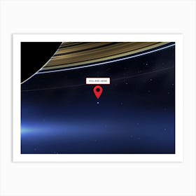 You are here: Cassini, Pale Blue Dot — space poster Art Print