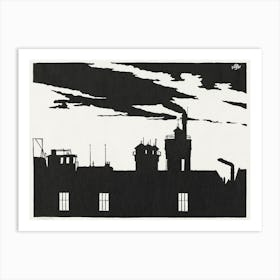 Silhouette Oostergasfabriek (1915), Samuel Jessurun Art Print