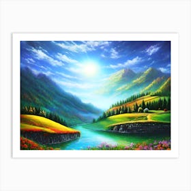 Landscape Painting 21 Art Print