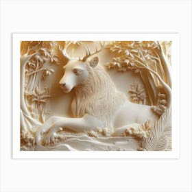 Beautiful 3d Animal 5 Art Print