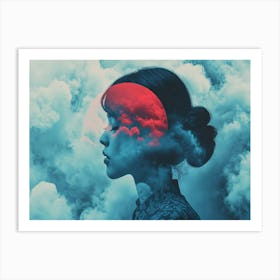 Woman In The Clouds Art Print