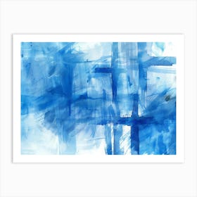 Abstract Blue Painting 21 Art Print