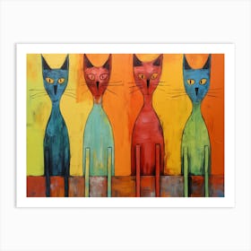 Three Cats 17 Art Print