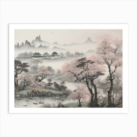 Chinese Landscape Painting 19 Art Print