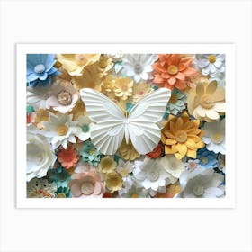 Paper Flower Wall Art 1 Art Print