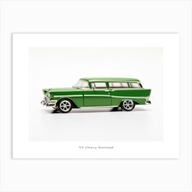Toy Car 55 Chevy Nomad Green Poster Art Print