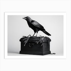 Crow On A Treasure Box Art Print