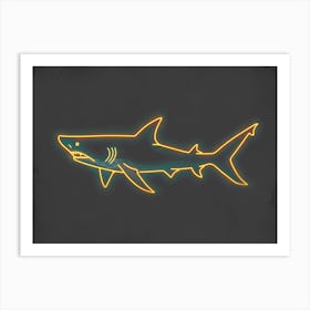Neon Orange Carpet Shark 5 Art Print