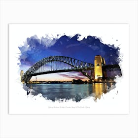 Sydney Harbour Bridge, Circular Quay & The Rocks, Sydney Art Print