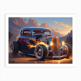 Hot Rod 8 Art Print