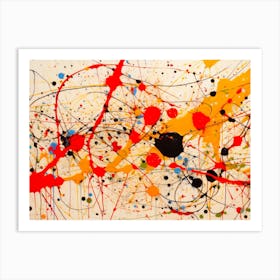 Pollock Inspired Majestic Dots Art Print