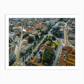 Milan Magic: Aerial View Photo Art Poster Art Print