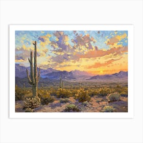 Western Sunset Landscapes Sonoran Desert 2 Art Print