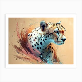 Cheetah Animal Abstract Art Print