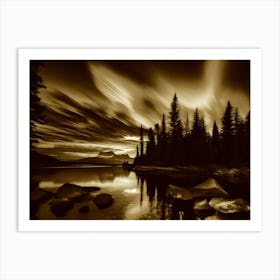 Sunset In The Mountains 131 Art Print