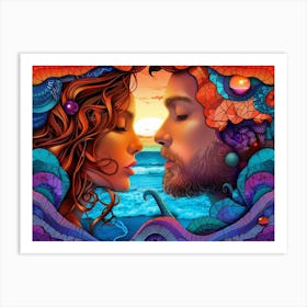 Psychedelic Love Art Print