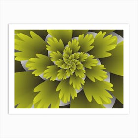 3d Leaf Blooms Art Print