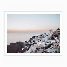 Oia Cliffside Charm, Santorini Art Print