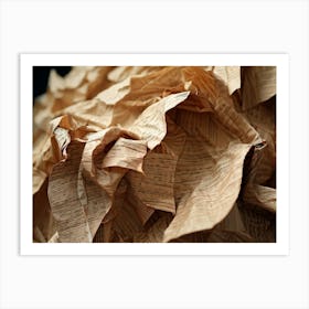 Crinkled Paper Featuring An Array Of Textured Patterns And Pronounced Creases Macro Photography Hi (4) Art Print