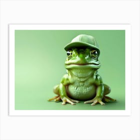 Frog In Hat 1 Art Print