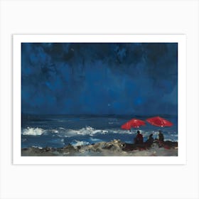 Red Umbrellas 1 Art Print