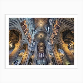 Inside Notre Dame Art Print