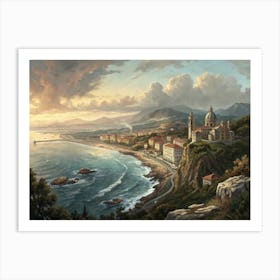 Sunset On The Coast Art Print