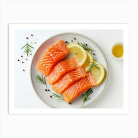 Salmon On A Plate 17 Art Print