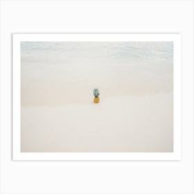 Tropical Pineapple In Sand Art Print