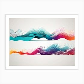 Abstract Wave Banners Art Print