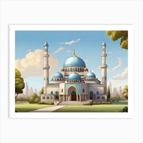 Cartoon Mosque Art Print