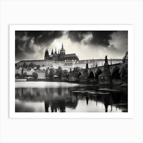 Black And White Prague Art Print