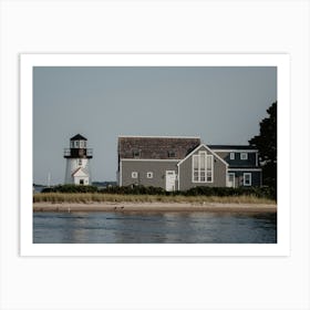 Lighthouse on the shore Art Print