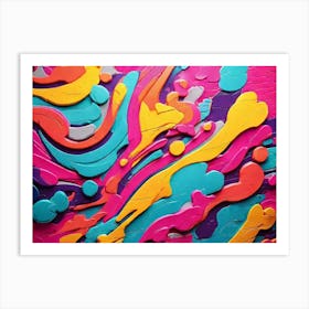 Colorful Paint Splashes 2 Art Print