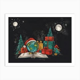 Christmas Book Art Print