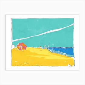 Blue Sky And Sandy Beach  Art Print