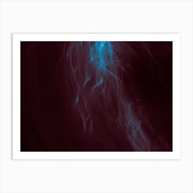 Glowing Abstract Curved Blue And Red Lines 9 Art Print