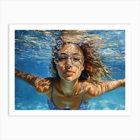 Woman Swimming 7 Art Print