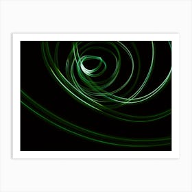 Glowing Abstract Curved Lines 10 Art Print