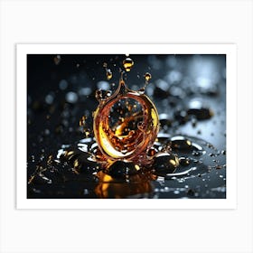 A Drop Of Metal Falls Into The Molten 1 Art Print