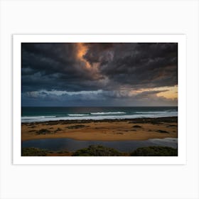 Storm Clouds Over The Beach 1 Art Print