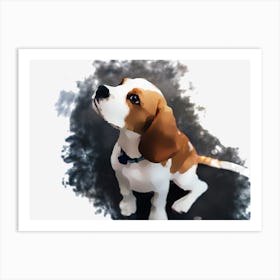 Beagle Dog Watercolor Animal Artistic Art Print
