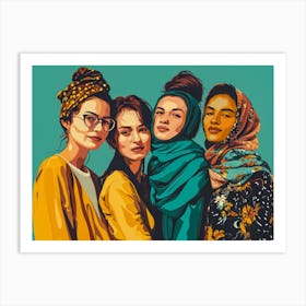 Women In Hijab 1 Art Print